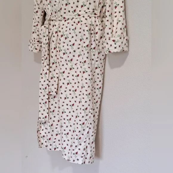 Ralph Lauren Floral Lined Robe XS/S 100% Cotton - Picture 3 of 14